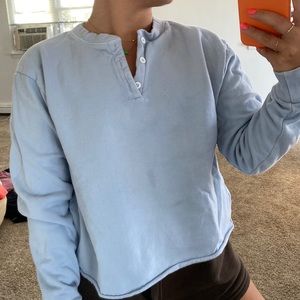 Blue pullover crew neck
